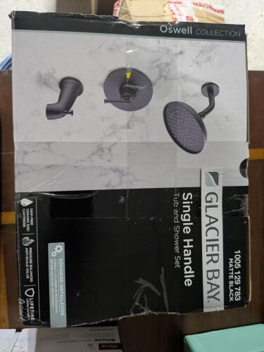 GLACIER BAY OSWELL SINGLE-HANDLE TUB & SHOWER FAUCET SET, MATTE BLACK (HD873X-1910H) - 2ND UNIT