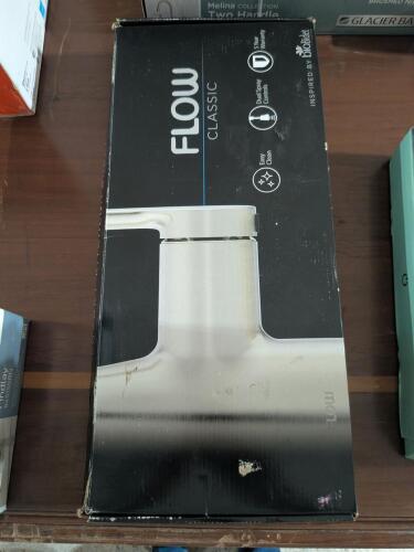 BIO BIDET FLOW CLASSIC SINGLE-HANDLE PULL-DOWN KITCHEN FAUCET, BRUSHED NICKEL - OPEN BOX