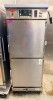 WINSTON CVAP SILVER EDITION COMMERCIAL COOK & HOLD OVEN WITH STAINLESS STEEL CONSTRUCTION, DUAL INDEPENDENT CABINET SECTIONS, DIGITAL PROGRAMMABLE CONTROL PANEL, ADJUSTABLE PAN/RACK SLIDES, AND MOBILE CASTER BASE.