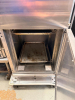 WINSTON CVAP COMMERCIAL HOLDING CABINET WITH STAINLESS STEEL CONSTRUCTION, DUAL FULL-SIZE CABINET SECTIONS, INDEPENDENT DOORS, ADJUSTABLE PAN SLIDES, ANALOG FOOD TEMPERATURE AND FOOD TEXTURE CONTROLS, DIGITAL TEMPERATURE DISPLAY, AND MOBILE CASTER BASE. - 5
