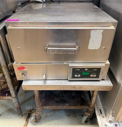 WINSTON CVAP COMMERCIAL DRAWER HOLDING CABINET WITH STAINLESS STEEL CONSTRUCTION, SINGLE PULL-OUT HOLDING DRAWER, DIGITAL CONTROL PANEL, ADJUSTABLE FOOD TEMPERATURE AND FOOD TEXTURE SETTINGS, AND FRONT DRAIN.