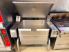 TILTING BRAISING PAN / TILT SKILLET WITH STAINLESS STEEL CONSTRUCTION, DEEP RECTANGULAR COOKING PAN, HINGED LID WITH FULL-WIDTH HANDLE, MANUAL HANDWHEEL TILT MECHANISM, THERMOSTATIC TEMPERATURE CONTROL, AND GAS-FIRED HEATING SYSTEM. - 2
