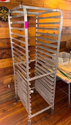 TWENTY PAN ROLL ABOUT TRAY RACK.