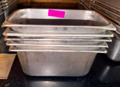 (5) 1/3 SIZE STAINLESS INSERTS