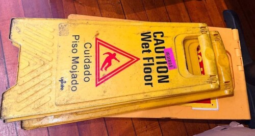 (3) ASSORTED WET FLOOR SIGNS