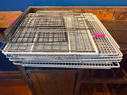 (1) LOT OF ASSORTED COATED REFRIGERATION SHELVING