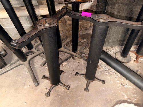 (3) SETS OF DOUBLE PEDESTAL BASES.
