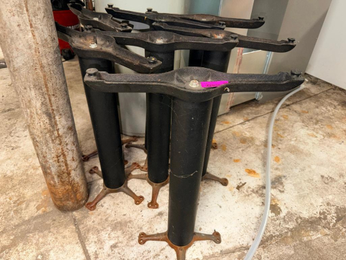 (3) SETS OF DOUBLE PEDESTAL BASES.