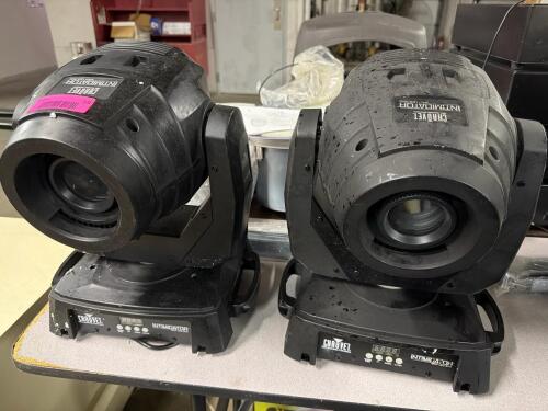 (2) CHAUVET INTIMIDATOR SPOT LED 350 MOVING HEAD LIGHTS