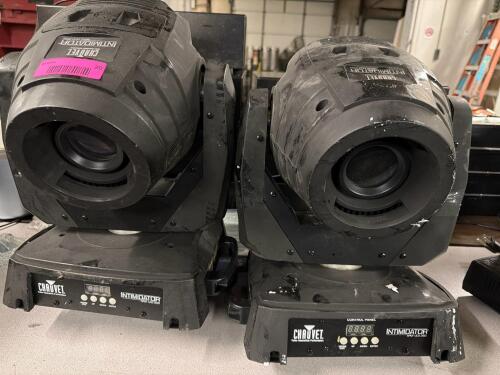 (2) CHAUVET INTIMIDATOR SPOT LED 350 MOVING HEAD LIGHTS