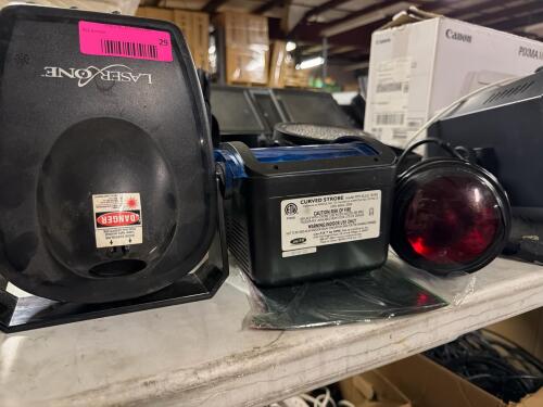 (1) ASSORTED LOT OF STAGE LIGHTING EFFECTS