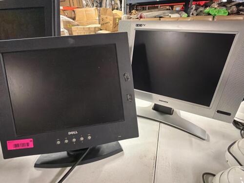 (2) COMPUTER MONITORS