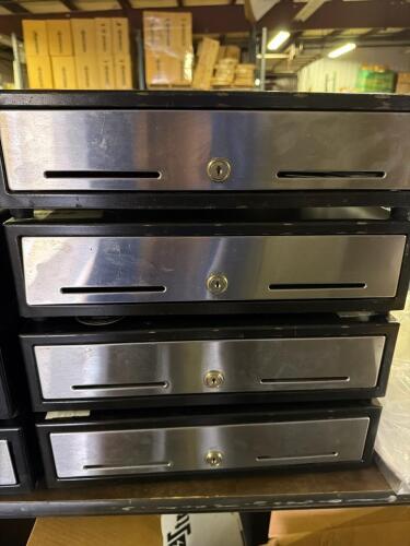 (4) CASH REGISTER DRAWERS WITH MONEY COMPARTMENT