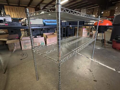(1) CHROME WIRE SHELVING UNIT