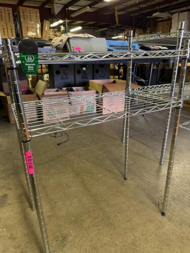 (1) CHROME WIRE SHELVING UNIT