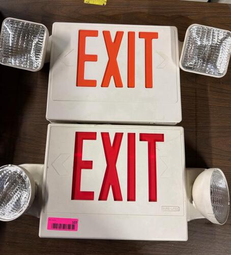 (2) EMERGENCY EXIT SIGNS WITH LIGHTS