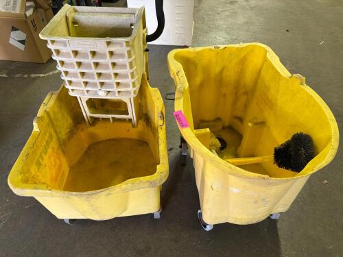 (2) COMMERCIAL MOP BUCKETS WITH WRINGER