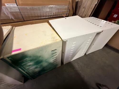 (3) METAL STORAGE CABINETS