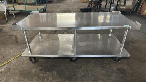 (1) STAINLESS STEEL MOBILE WORK TABLE