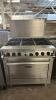 (1) HOBART COMMERCIAL GAS RANGE WITH OVEN