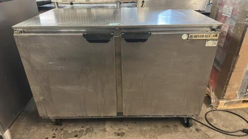 (1) BEVERAGE-AIR COMMERCIAL TWO-DOOR UNDERCOUNTER REFRIGERATOR