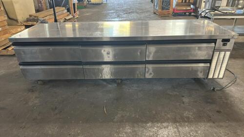 (1) COMMERCIAL SIX-DRAWER REFRIGERATED CHEF BASE
