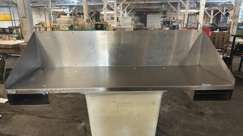 (1) STAINLESS STEEL WALL-MOUNTED SHELF WITH BACKSPLASH