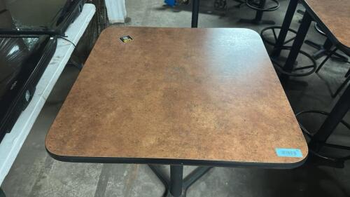 (1) RECTANGULAR WOOD-TOP DINING TABLE