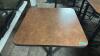 (1) RECTANGULAR WOOD-TOP DINING TABLE