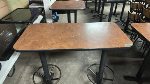 (1) RECTANGULAR WOOD-TOP DINING TABLE
