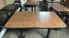(1) RECTANGULAR WOOD-TOP DINING TABLE