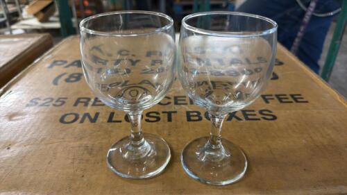(36) STEMMED WINE GLASSES