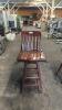 (3) WOOD BAR STOOLS