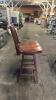 (3) WOOD BAR STOOLS - 2