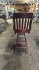 (3) WOOD BAR STOOLS - 3