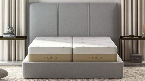 SAATVA CONTOUR 5 COOLING MEMORY FOAM SPLIT KING MATTRESS