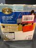 (1) ASSORTED LOT OF LIGHTING FIXTURES &ndash; 3-LIGHT WALL FIXTURE & LED SOLAR SPOT LIGHT KIT - 3