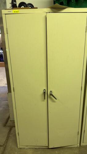 (1) TWO-DOOR METAL STORAGE CABINET