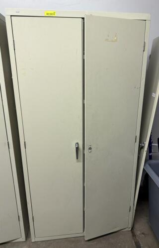 (1) TWO-DOOR METAL STORAGE CABINET