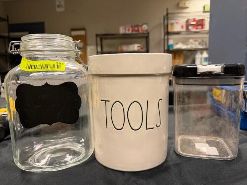 (3) STORAGE CONTAINERS