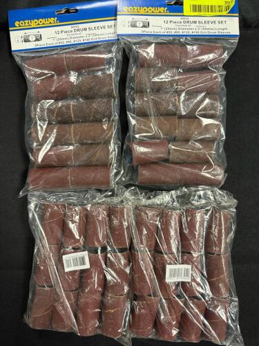 (4) EAZYPOWER 12-PIECE DRUM SLEEVE SANDING SETS