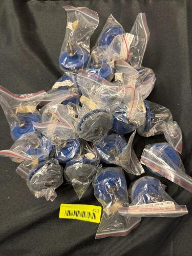 (20) BLUE SWIVEL CASTER WHEELS