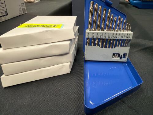 (5) DRILL BIT SETS WITH STORAGE CASES