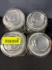 (4) COMBIVIR BRANDED GLASS APOTHECARY STORAGE JARS WITH LIDS - 2