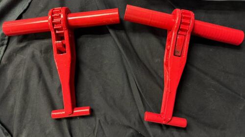(2) RED RATCHETING LOAD / TIE-DOWN TENSIONING TOOLS