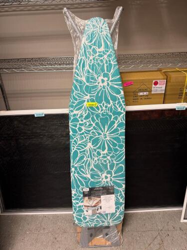 (1) FLORAL PRINT PADDED FOLDING IRONING BOARD