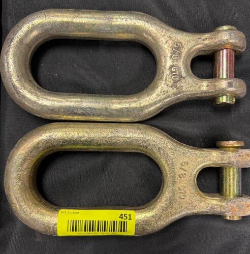 (2) HEAVY-DUTY FORGED STEEL RIGGING HOOKS WITH CLEVIS PINS