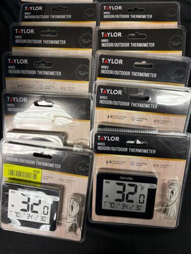 (10) TAYLOR WIRED INDOOR/OUTDOOR THERMOMETERS
