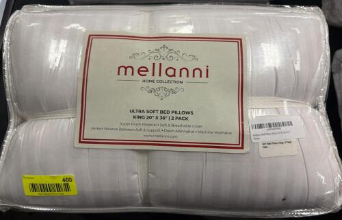 (2) MELLANNI ULTRA-SOFT KING DOWN-ALTERNATIVE BED PILLOWS