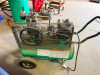 SPEEDAIRE PORTABLE HORIZONTAL ELECTRIC AIR COMPRESSOR WITH 20-GALLON AIR RECEIVER, OIL-LUBRICATED BELT-DRIVE PUMP, PRESSURE SWITCH, REGULATOR, PRESSURE GAUGE, BELT GUARD, WHEELS, AND HANDLE. - 2